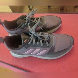 Adidas Lavender and Charcoal Athletic Shoes